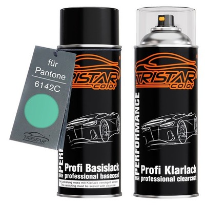 Autolack Spraydosen Set für Pantone 6142C Light Blue Basislack Klarlack
