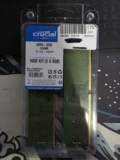Crucial 16GB 2 x 8GB DDR4 3200 PC4-25600 288pin CT8G4DFS832A.C8FE Desktop Memory