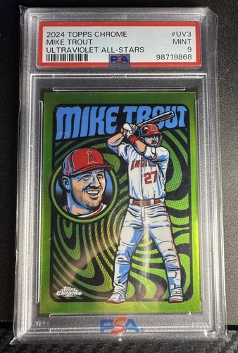2024 Topps Chrome Ultraviolet All-Stars Mike Trout #UV-3 PSA 9 MINT