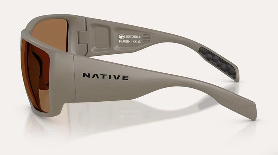 NUEVAS GAFAS DE SOL NATIVAS VIEWCASTER II MATE DESIERTO BRONCEADO MARRÓN POLARIZADAS Foto 3 de 4