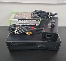 Xbox 360 S Slim Black (Model 1439) Console W/Cords & 3 Games - Fully Tested! 