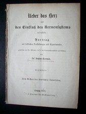 1871 CARDIOLOGY Heart & Nervous system by Johann CZERMAK Univ Leipzig..FB43