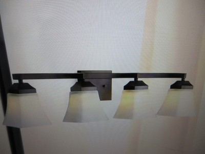 Jonathan Y Staunton 33 in 4-Light Iron Modern LED Vanity Light Oil Rubbed Bronze