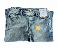 NWT Cat Jack Capri Jean Soft Stretch Light Rinse sz 10/12 Girls Adjustable Waist