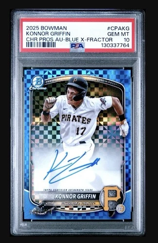 2025 Bowman - Autographs Konnor Griffin #CPA-KG Blue X-Fractor /150 PSA 10
