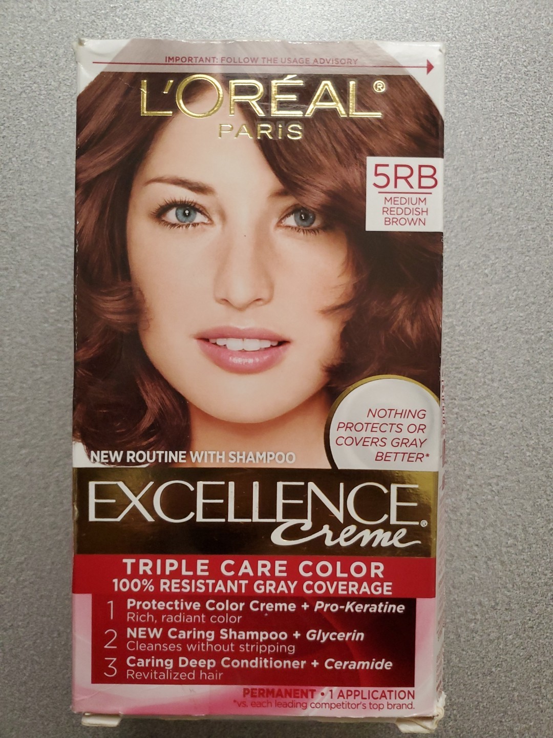 L'Oreal Excellence Creme Hair Color, #5RB MEDIUM REDDISH BRO