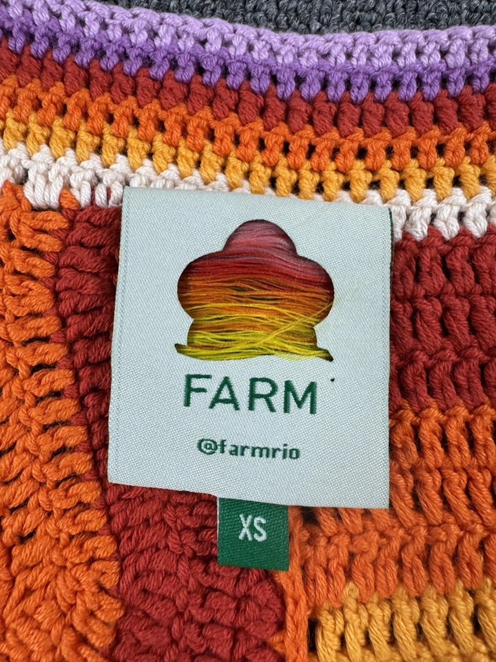 Ферма Rio платье женщин XS крючком мини Anthropologie цветной полоски шеврон - Изображение 2 из 4