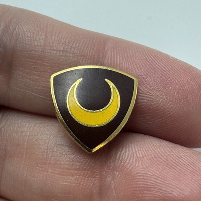 Vintage Gamma Phi Beta Pledge Pin Enamel Shield Crescent Moon Pin Gold Tone