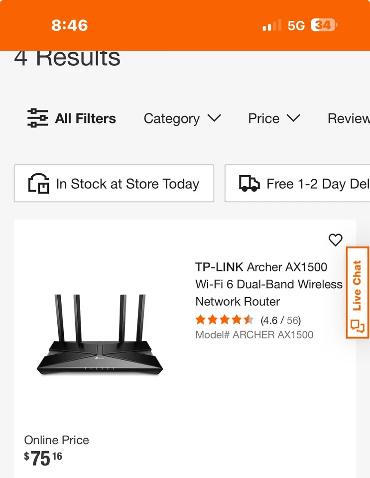 TP-Link AX1800 Gigabit Wi-Fi 6 Router - Image 2 of 2