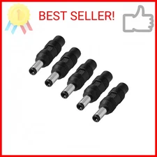 uxcell 5pcs DC Power Connector Adapter 5.5mm x 2.1mm Male Plug to 3.5mm x 1.35mm