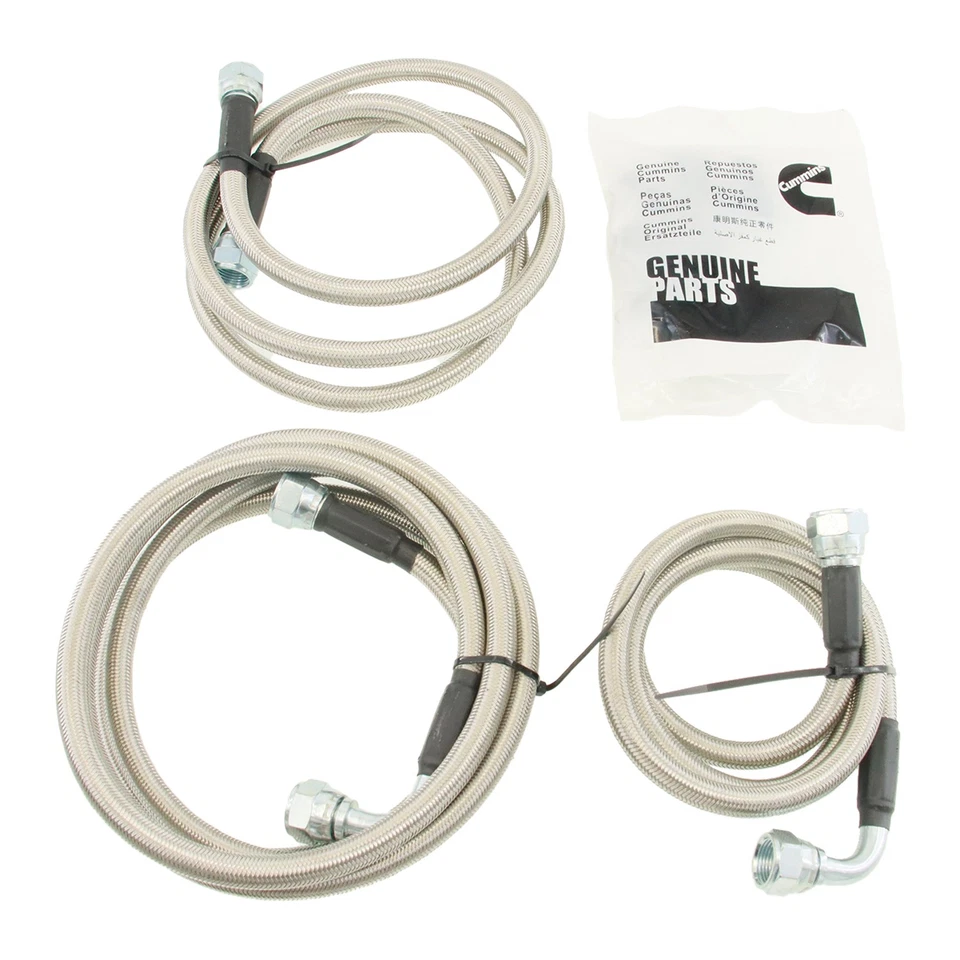 Cummins 47RE Transmission Cooler Lines Kit Heavy Duty Hose For 96-02 Dodge Ram Foto 3 de 4