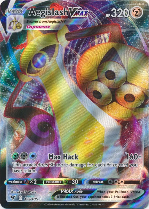 Holo Aegislash VMAX 127/185 Ultra Rare SWSH04: Vivid Voltage