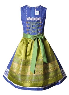 Kinderdirndl Jugenddirndl Heimertingen blau grün Isar-Trachten