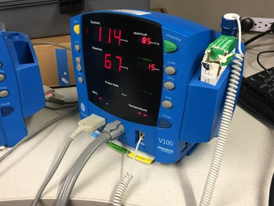 #ad GE Dinamap V100 Carescape Masimo Set SpO2 Patient Monitoring Vitals Device $274.95