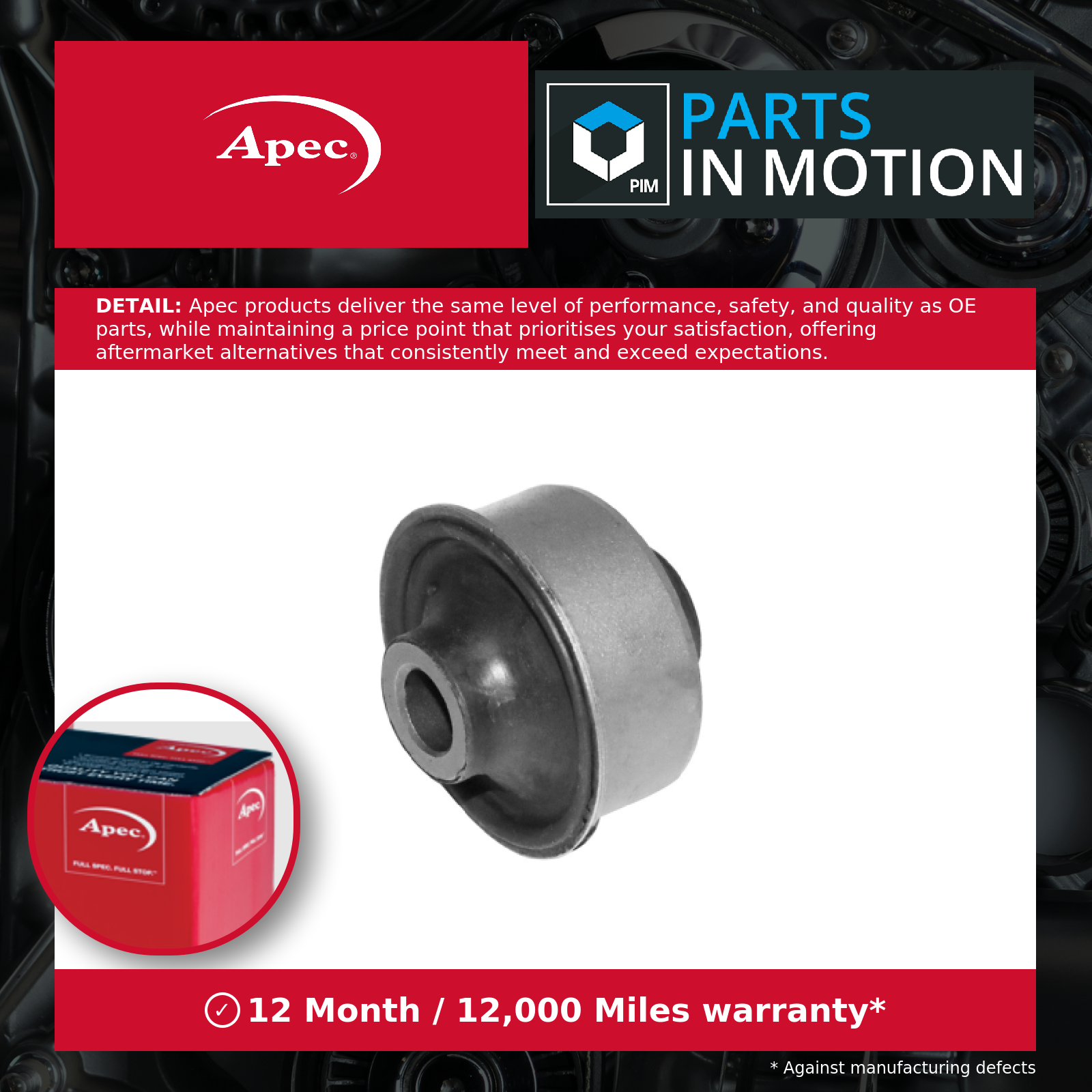 Wishbone / Control / Trailing Arm Bush fits PEUGEOT RCZ 1.6 2.0D 10 to 15 352377