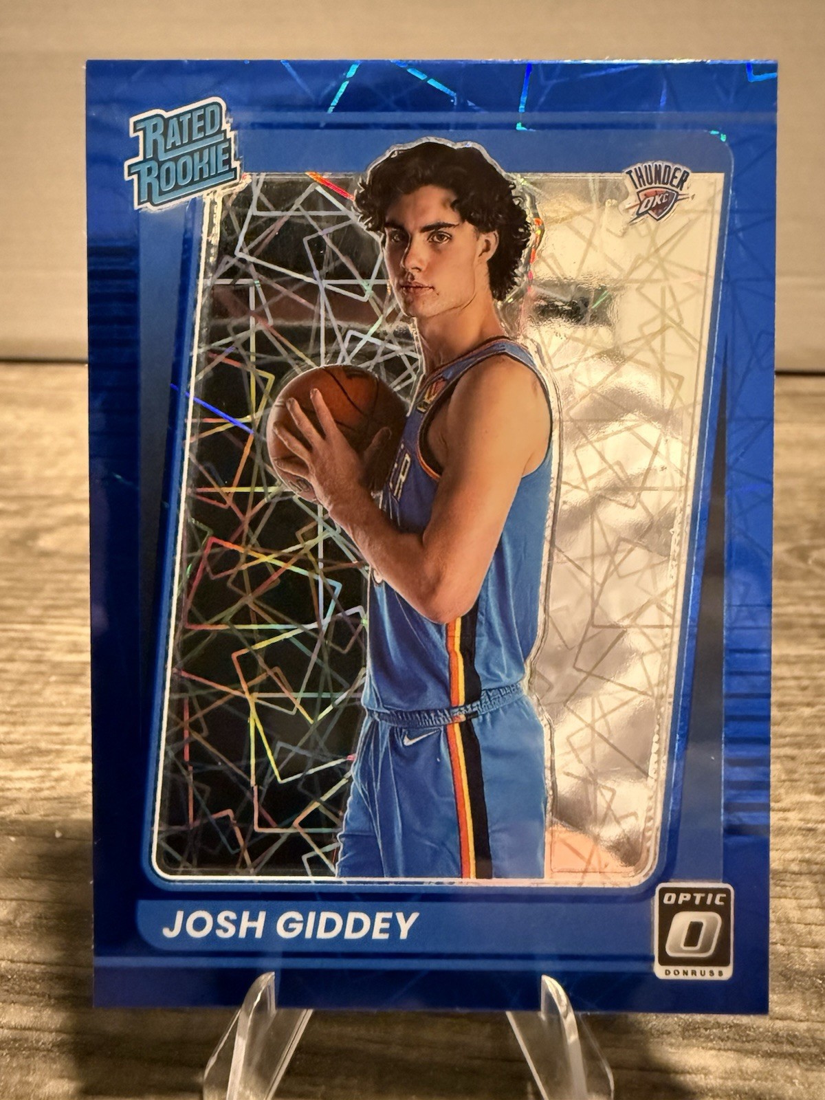 Josh Giddey 2021 Panini Donruss Optic Blue Velocity RC #152 Thunder Bulls