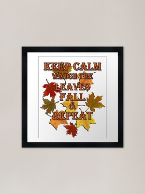 Funny, Inspirational Fall, Autumn D Framed Wall Art Poster Canvas Print Picture