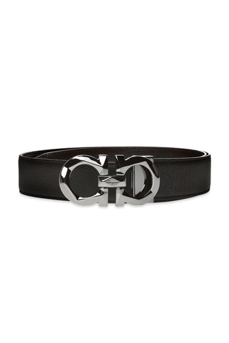 FERRAGAMO Black Double Adjustable Reversible Belt New & Authentic