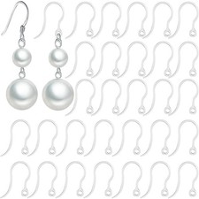100pcs Safety Non-Allergenic Plastic Earring Hooks Ear Wire Anti Allergy Hook...