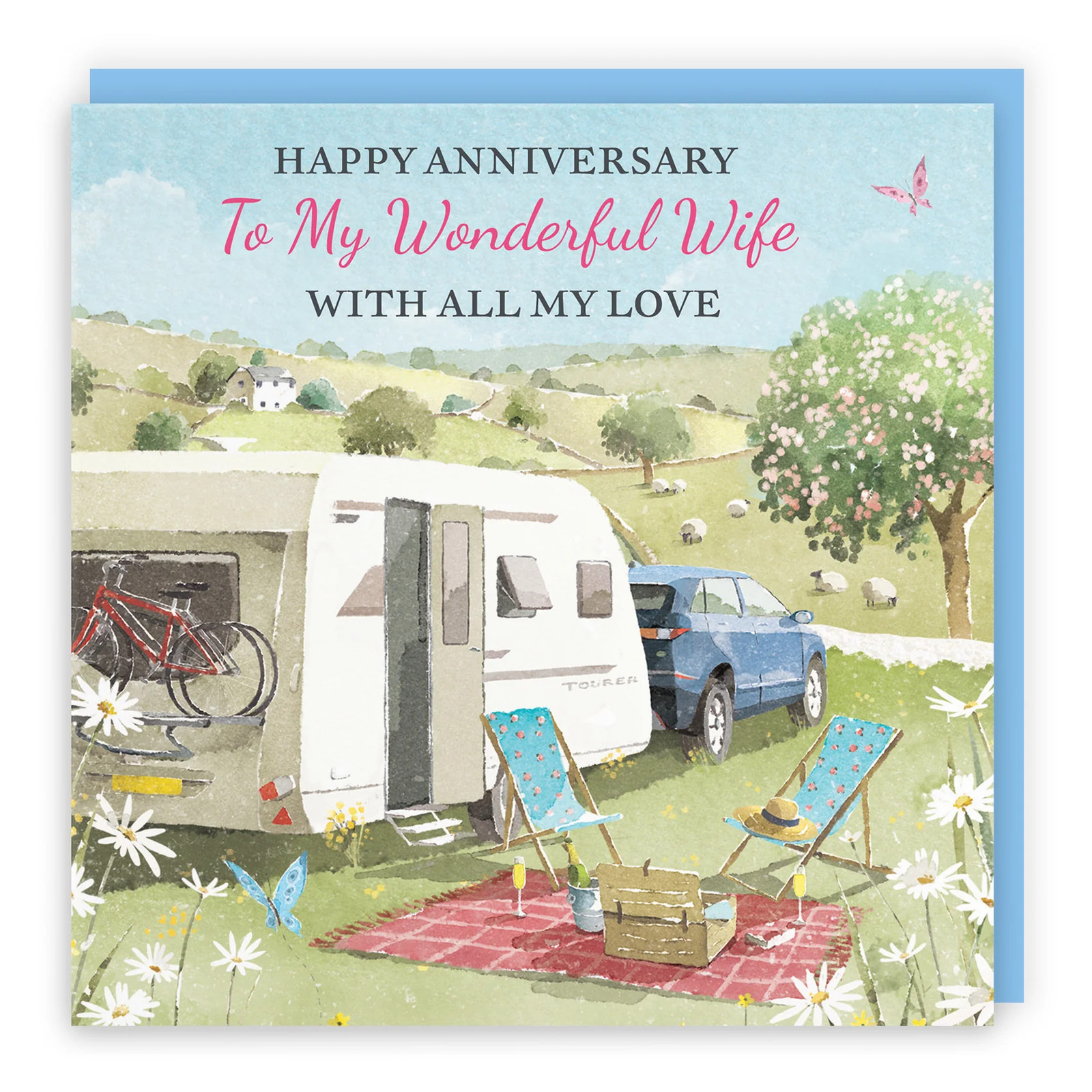 Wife Anniversary Card Caravan Holiday Milo's Gallery