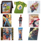 Captain Marvel Carol Danvers Merchandise Bundle Shirts Cup Towel & Action Figure — photo 1