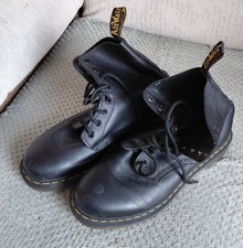 Dr Martens 1460 Pascal Black Soft Leather Ankle Boots Size UK 7 Eu 41 Women's