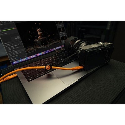 TETHERPRO OPTIMA 10G USB-C 15' STRAIGHT TO STRAIGHT CABLE - ORANGE
