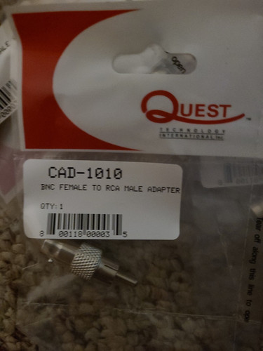 9 Pack Quest Technology Intl. Inc. BNC Female to RCA Male Adapter CAD-1010 - Picture 2 of 7