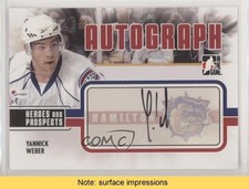 2009-10 ITG Heroes and Prospects Auto Yannick Weber #A-YW Auto READ 9lg