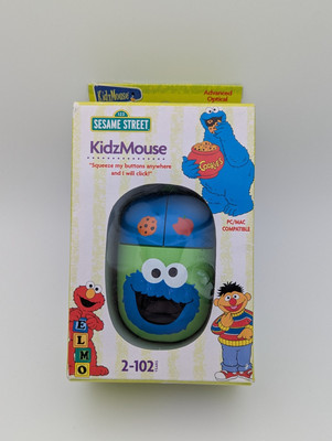 Vintage 2003 USB Sesame Street KidzMouse Cookie Monster children's mouse 