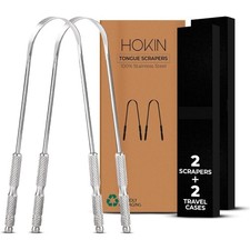 Tongue Scraper for Adults by 2Pcs Oral Care Pack Stainless Steel Tongue