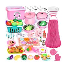121Pcs Play Kitchen Accessories, Kids Kitchen Playset, Pretend Play... Fast Ship