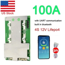 JBD BMS Smart 4S 12V 100A Lifepo4 Battery Protective Board Common Port w/Balance