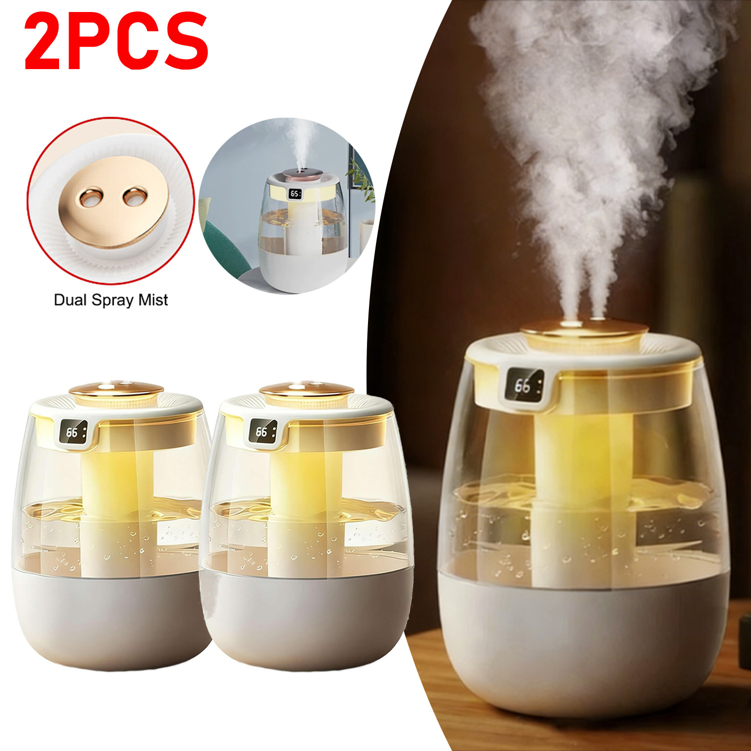 S For Bedroom Ultrasonic Cool Mist Led Humidifier Top Fill