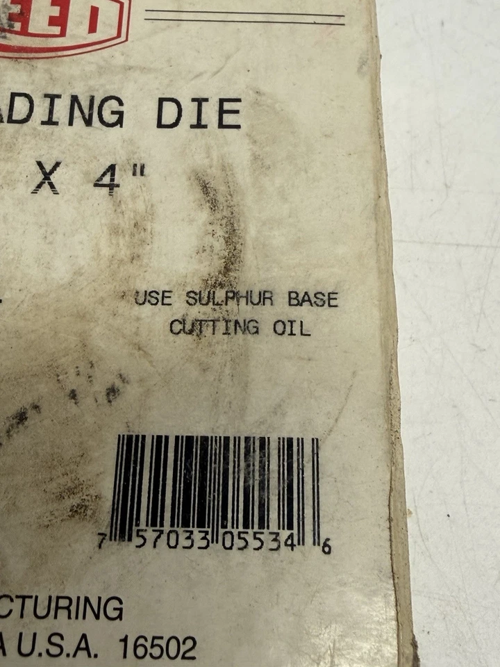 VINTAGE NOS Reed 2SP2 For 2" Pipe Threading Die 4" X 4" Steel & Stainless 05534 - Image 3 of 4