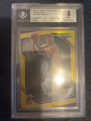 2024-25 Panini Prizm Bam Adebayo True Gold Prizm /10 BGS 8