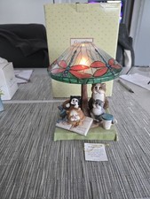 Border Fine Arts Rare Comic Curious Cats BedTime Stories Lamp  boxed and  tag