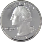 1992 S Washington Quarter Choice Proof 90% Silver 25c US Coin Collectible