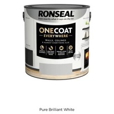 Image of Ronseal One Coat Everywhere Washable Tough Quick Dry Matt Paint All Colours 2.5L