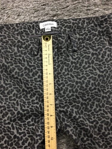 Calvin Klein Jegging Pants Womens Size 2 Gray Cheetah Print Skinny Stretch - Picture 8 of 13