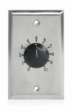 Atlas Sound AT10 10 Watt Single Gang Stainless Steel 70.7V Commercial Attenuator