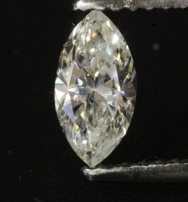 natural EGL Certified loose clarity enhanced .62ct SI2 J Marquise fancy diamond