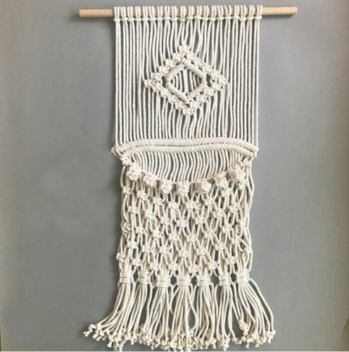 Macrame Hanging Floating Rope Shelf Wooden Storage Kitchen Wall Boho Decor Gift - Picture 5 of 11