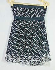 Twenty One Womens Dress Small Floral Embriodered Multicolor Strapless Forever 21