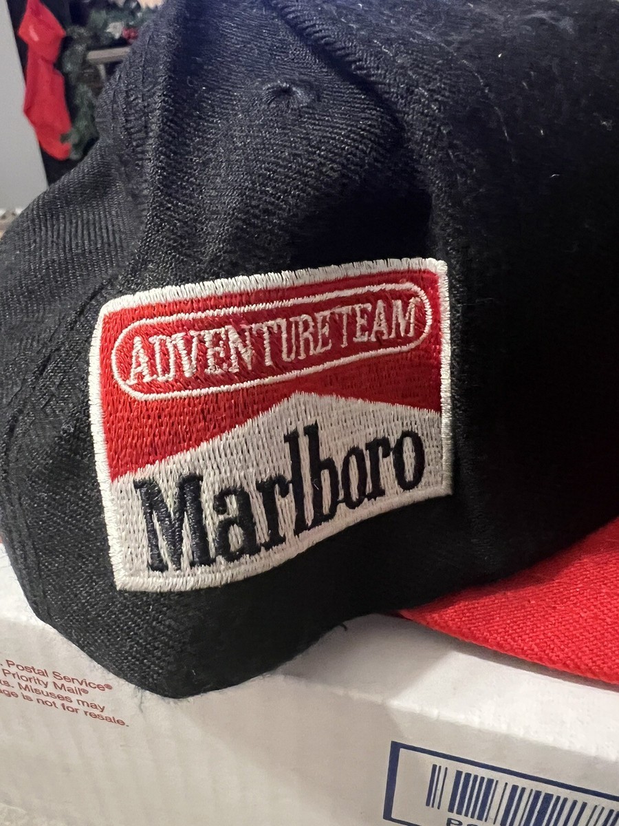Marlboro Adventure Team Hat Leather Strap Vintage VTG 90s | eBay