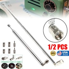 2pcs FM Radio Antenna Telescopic Antenna SMA Male Connector Replacement Antenna
