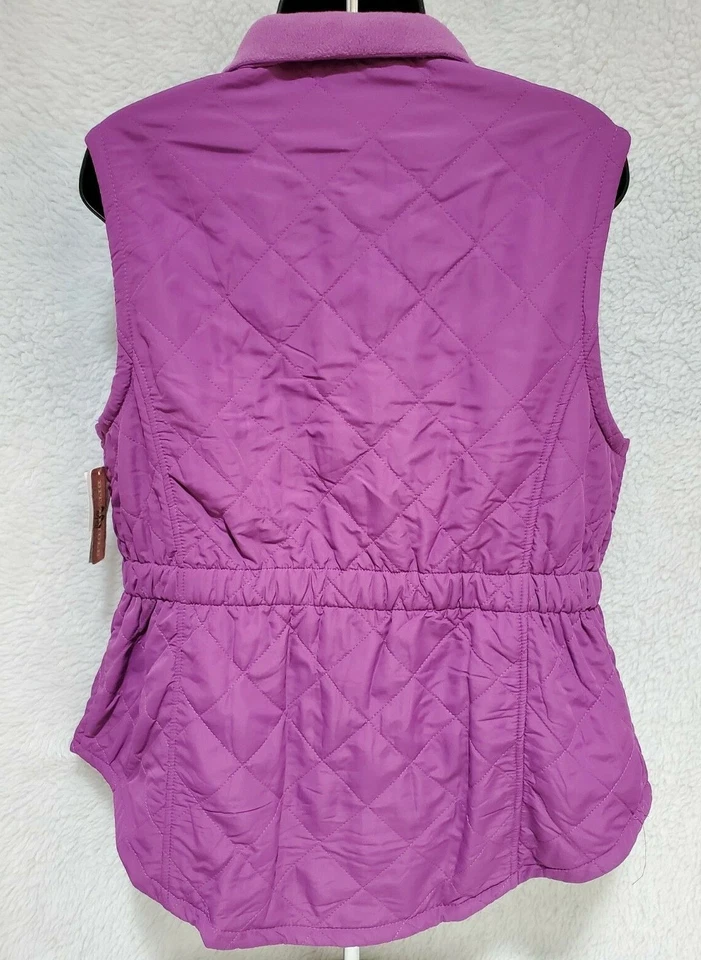 Bit & Brindle Mujer Chaleco Chaqueta Abrigo Talla M Mediano Púrpura Forrado de Vellón NUEVO Foto 4 de 4