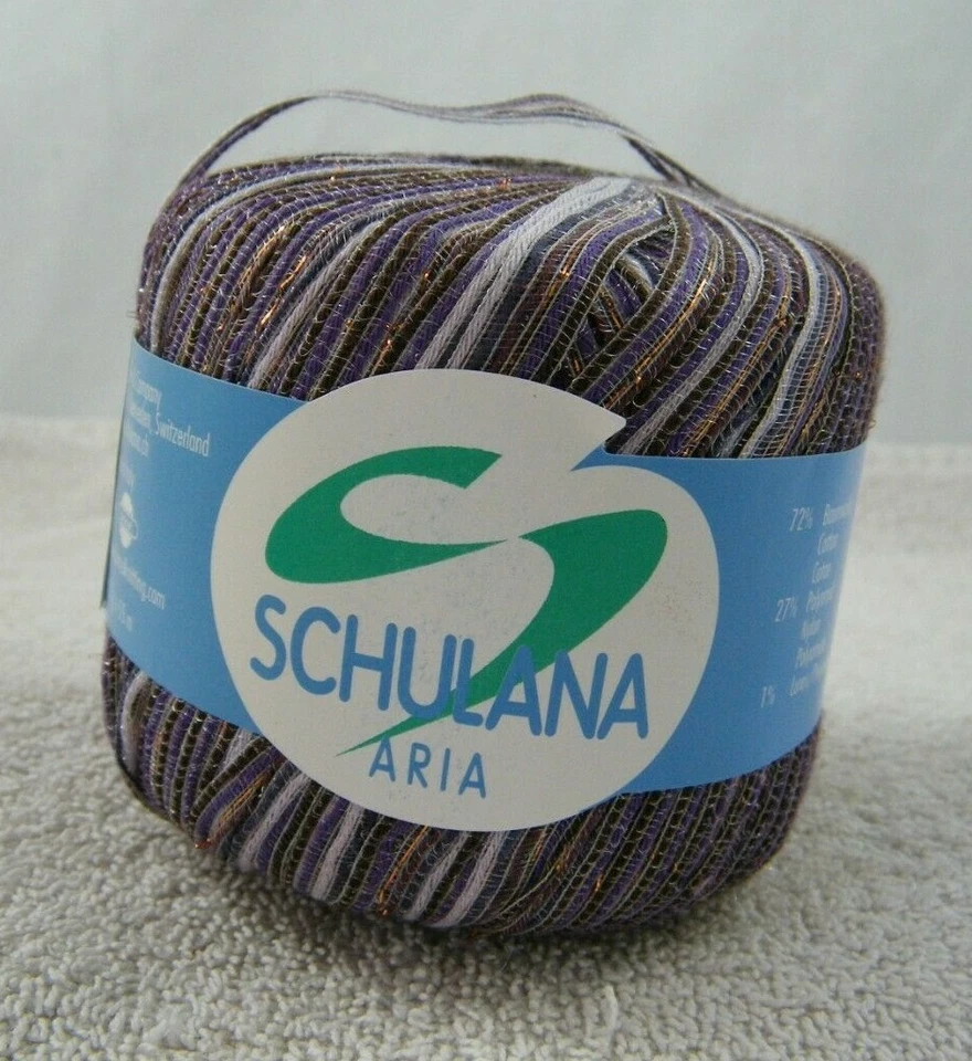 FIO DE FITA SCHULANA ARIA #5 ROXO/OURO ALGODÃO NYLON POLIÉSTER, 10 FUMANTES CASA - Imagem 3 de 4
