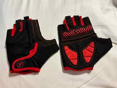 REETEE Gel gepolsterte fingerlose Fahrradhandschuhe Mountainbike MTB Halbfinger UVP 7£