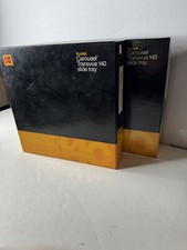 2 Vintage Kodak Carousel Transvue 140 Slide Trays in original box  s.